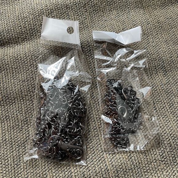 NWOT Bundle Lots of 2 Gunmetal Extra Crossbody Shoulder Bag 4 Purse Handbag 47” - Picture 2 of 2